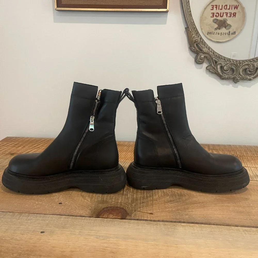 FREE PEOPLE Mara Zip Moto Boots Black size  8.5  NWOB $298 - Picture 14 of 15